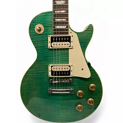 Used 2020 Gibson CUSTOM SHOP LES PAUL STANDARD F Turquoise Stain Solid Body Electric Guitar Turquoise Stain