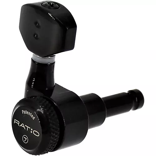 Graph Tech 7-String Ratio 4+3 Electric Locking Tuning Machine Heads Black 7 String