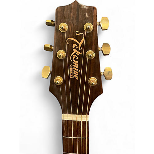 Used Takamine EG340C Left Handed Natural Acoustic Electric Guitar Natural