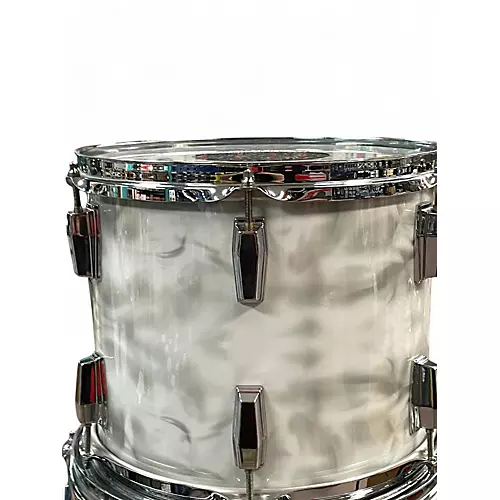 Used Yamaha 4 Piece power V Pearl White Drum Kit Pearl White