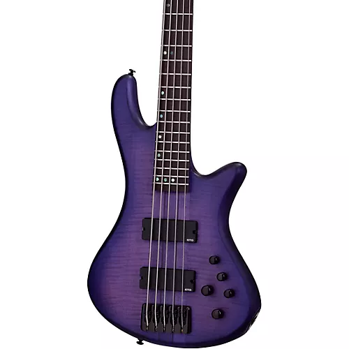 Schecter Guitar Research Limited-Edition Stiletto Studio-5 5-String Bass Transparent Purple Burst
