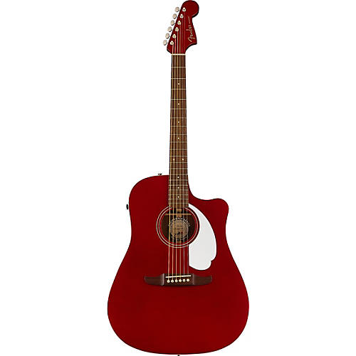 Fender California Redondo Player Acoustic-Electric Guitar Candy Apple Red