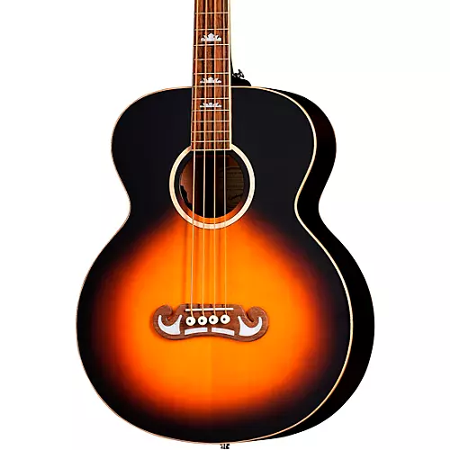 Epiphone J-200 Studio Sitka Spruce-Mahogany Acoustic-Electric Bass Guitar Vintage Sunburst