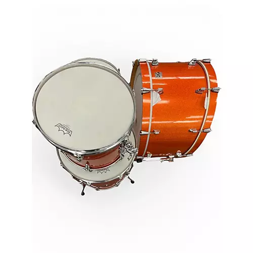 Used TAMA 4 Piece superstar classic orange sparkle Drum Kit orange sparkle