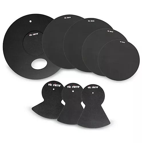 Vic Firth Drum Set Mute Prepack 10,12,14,16,22 in.,hi-hat,and cymbal (2)
