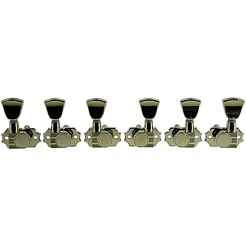 Kluson 3 Per Side Revolution Series G-Mount Metal Keystone Tuning Machines Nickel