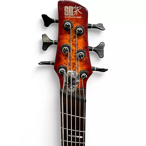 Used Ibanez SRMS806 Red Electric Bass Guitar Red