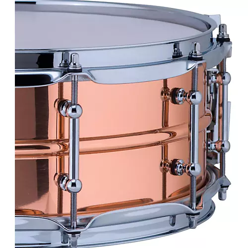 Ludwig Copper Phonic Smooth Snare Drum 14 x 6.5 in. Raw Smooth Finish with Imperial Lugs