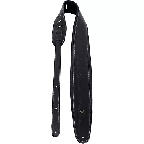 Perri's Padded Soft Leather Guitar Strap Black 3 in.