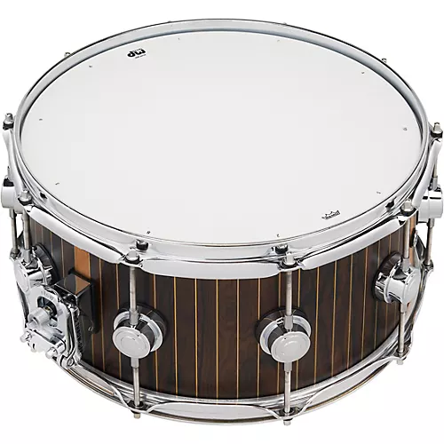 DW DW Collectors Series 333 Maple Snare Drum 14 x 6.5 in. Brass Pinstripe Ziricote