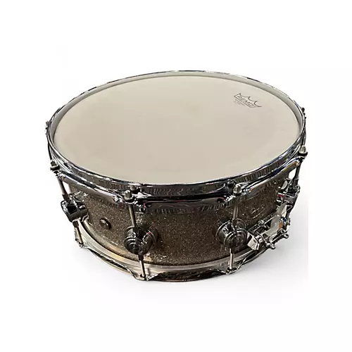 Used DW 6X14 Collector's Series FinishPly Top Edge Snare Broken Glass Drum Broken Glass 13