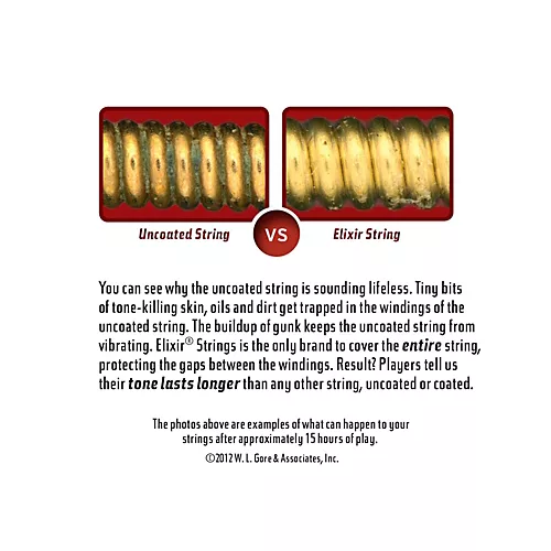 Elixir Electric Guitar Strings with NANOWEB Coating, Light/Heavy (.010-.052)