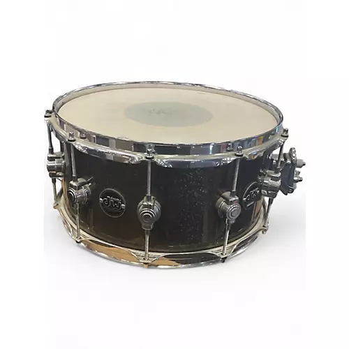 Used DW 5 Piece Performance Series Pewter Sparkel Drum Kit Pewter Sparkel
