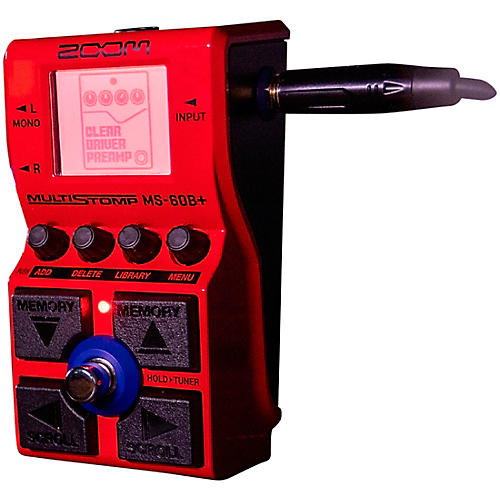 Zoom MS-60B+ MultiStomp Bass Effects Pedal Red