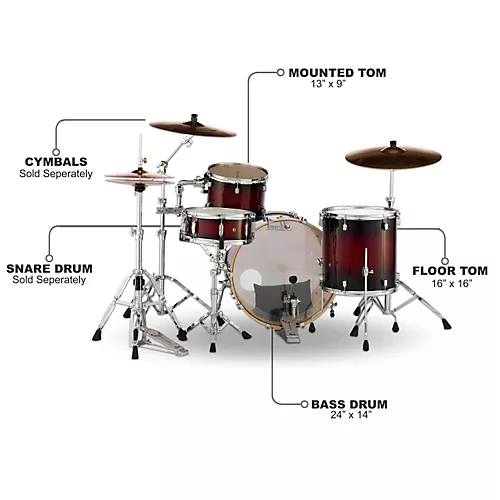 Pearl Decade Maple 3-Piece Shell Pack With 24