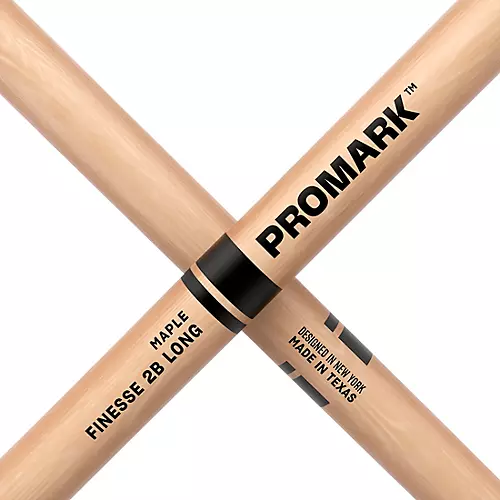 Promark Finesse Maple Long Round Tip Drum Stick 2B Wood