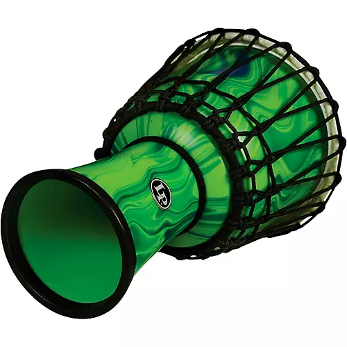 LP World 10 inch Rope Tuned Circle Djembe Black