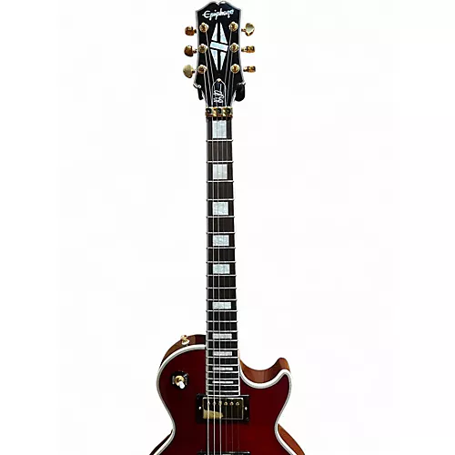 Used Epiphone Alex Lifeson Les Paul Custom Axcess Ruby Solid Body Electric Guitar Ruby