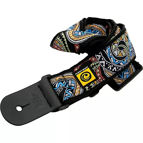 D'Addario Joe Satriani Nylon Guitar Strap Black/Red/Green Snakes Mosaic
