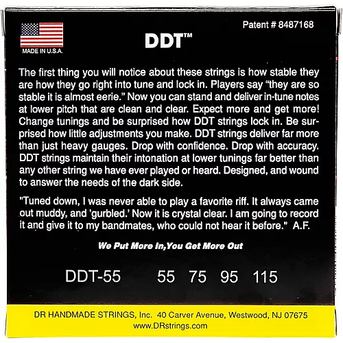 DR Strings Drop-Down Tuning Heavy Bass Strings