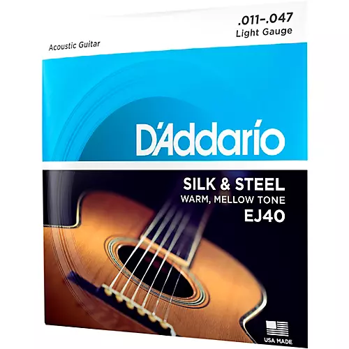 D'Addario EJ40 Silk and Steel Ball End Acoustic Folk Guitar Strings