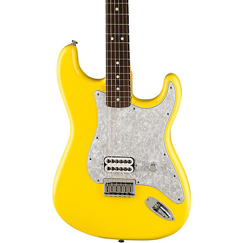 Fender Tom DeLonge Stratocaster Electric Guitar With Invader SH8 Pickup Graffiti Yellow