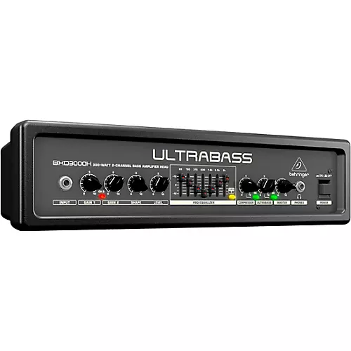 Behringer Ultrabass 300W 2-Channel 7-Band FBQ Equalizer Bass Amplifier Head Black