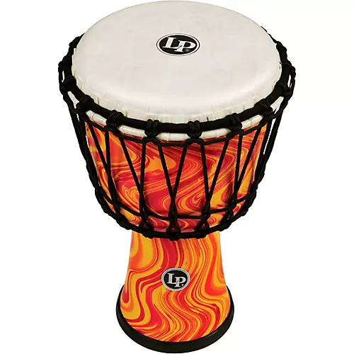 LP World Rope-Tuned Circle Djembe, 7 in. Blue Marble