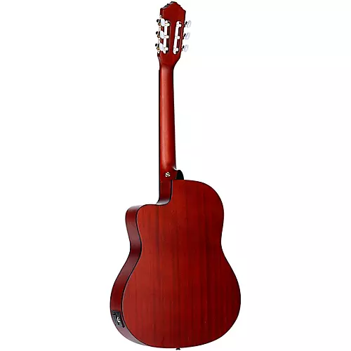 Ortega Family Series RCE125MMSN Thinline Acoustic-Electric Nylon Guitar Mahogany