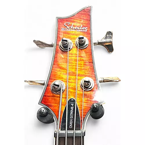 Used Schecter Guitar Research Omen Extreme 4 String Tobacco Burst Electric Bass Guitar Tobacco Burst