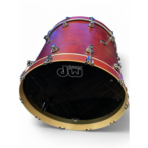 Used DW 4 Piece Performance Series Tobacco Stain Oil Drum Kit Tobacco Stain Oil