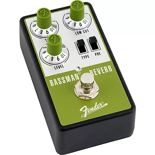 Fender Bassman Reverb Effects Pedal Aluminum Green