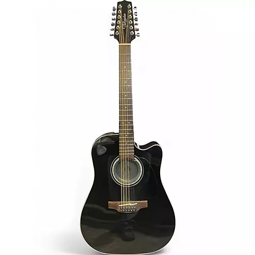 Used Takamine GD30CE-12 Black 12 String Acoustic Electric Guitar Black