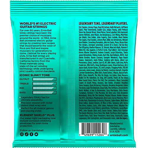 Ernie Ball Not Even Slinky Nickel Wound 12-56 Electric Guitar Strings 3-Pack 12 - 56