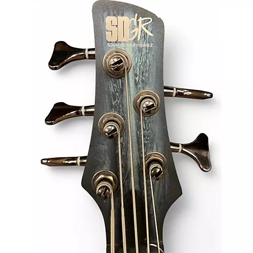 Used Ibanez SR305 5 String Blue Electric Bass Guitar Blue