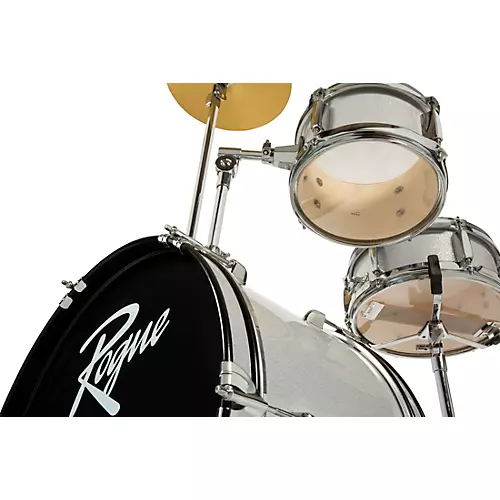 Rogue Lil' Kicker 3-Piece Junior Drum Set Metallic Silver