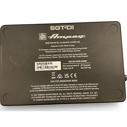 Used Ampeg SGT DI Bass Effect Pedal