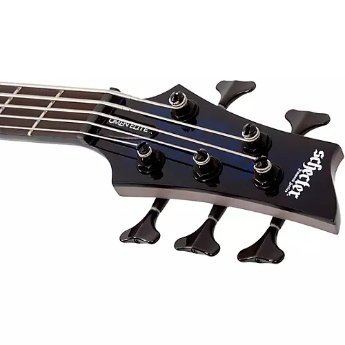 Schecter Guitar Research Omen Elite-5 5-String Electric Bass See-Thru Blue Burst