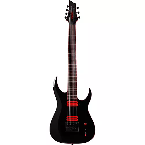 Schecter Guitar Research Sunset-7 ET Red Dawn Electric Guitar Gloss Black