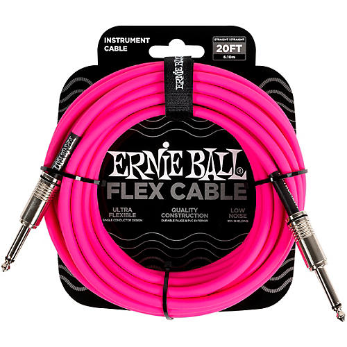 Ernie Ball Flex Straight to Straight Instrument Cable 20 ft. Blue