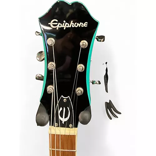 Used Epiphone Casino Coupe Turquoise Hollow Body Electric Guitar Turquoise