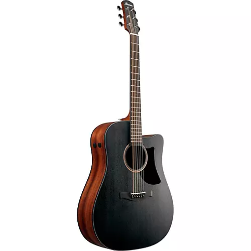 Ibanez AAD190CE Advanced Cutaway All-Okoume Dreadnought Acoustic-Electric Guitar Weathered Black