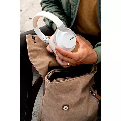 Open-Box Shure AONIC 40 Wireless Noise Cancelling Headphones Condition 1 - Mint White