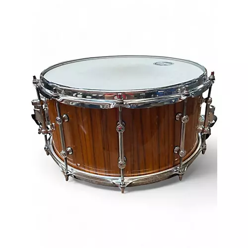 Used TAMA 14X7 S.L.P. Limited-Edition G-Maple Gloss Natural Zebrawood Drum Gloss Natural Zebrawood 214