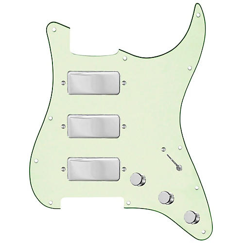 920D Custom Stadium Triple Mini Humbucker Loaded Pickguard for Strat With S7W-500K Wiring Harness Aged White