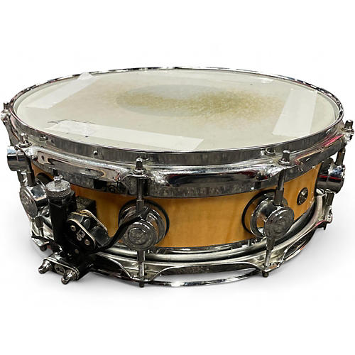 Used DW 3.5X14 Collector's Edge Series Finish Ply Snare Drum Natural Natural 106