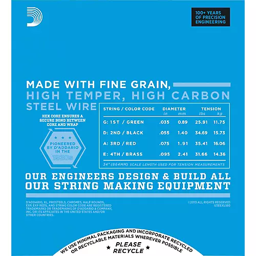 D'Addario EXL180 XL Extra Super Soft/Long Bass Strings