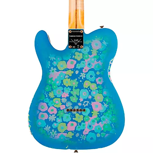 Fender Custom Shop Limited-Edition Dual P-90 Telecaster Relic Electric Guitar Blue Flower