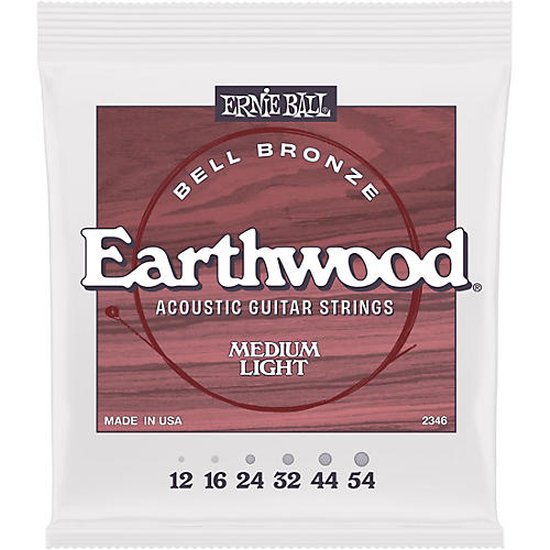 Ernie Ball Earthwood Bell Bronze Acoustic Guitar Strings Medium Light (12 - 54)