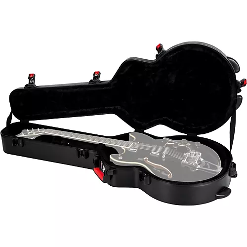 Gator TSA ATA Molded Semi-Hollow Electric Guitar Case Black Black